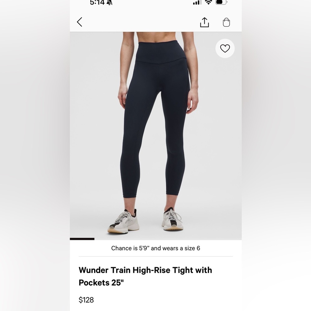 Lululemon Athletica Navy Wunder Train Leggings